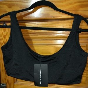 Pretty Little Thing black bralette size 14